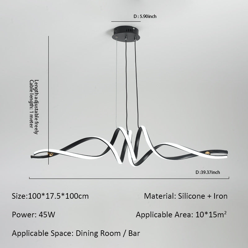 Contemporary Wave Pendant Light