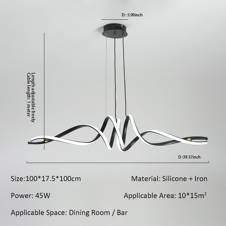 Contemporary Wave Pendant Light