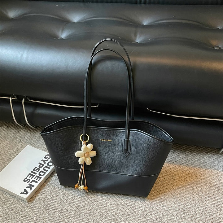 Structured Leather Tote Bag