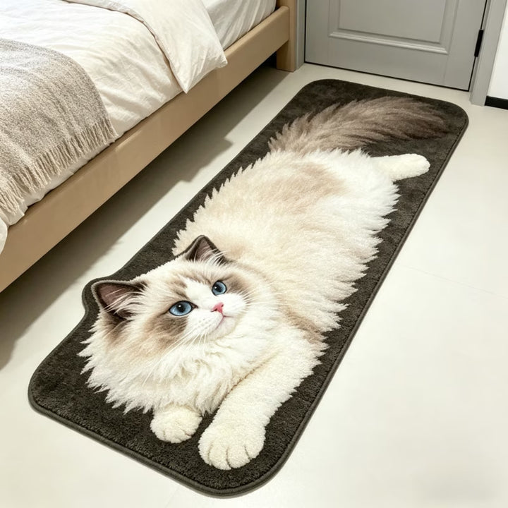 Cat-Themed Decorative Runner Mat