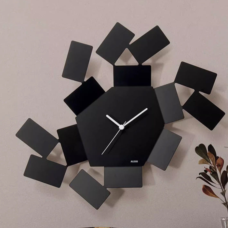 Abstract Geometric Wall Clock