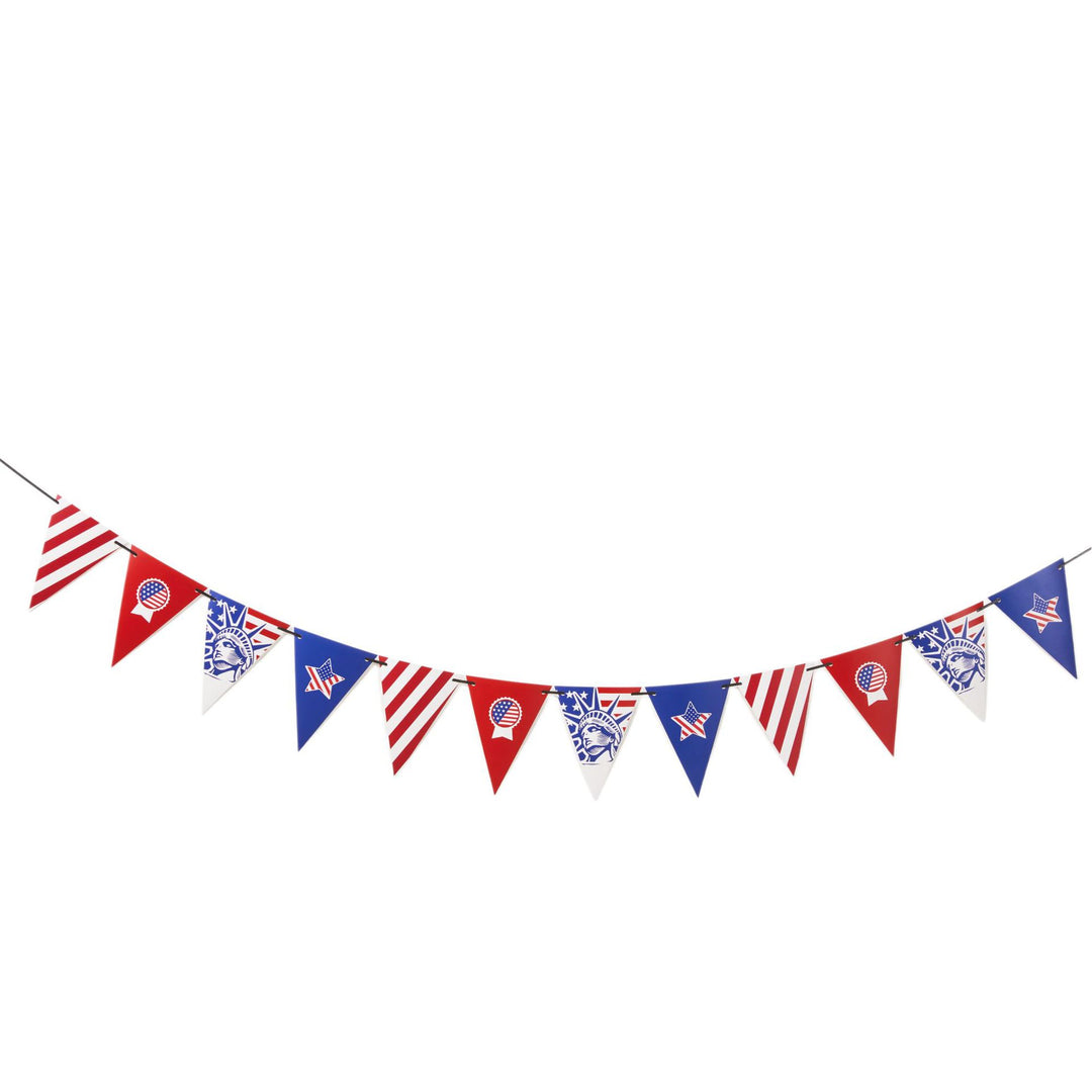 Unisex nan multiple cupcake topper set with patriotic USA motifs made of double-sided printed cardboard and wooden skewers Kalsten