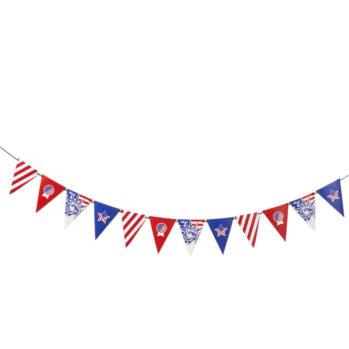 Unisex nan multiple cupcake topper set with patriotic USA motifs made of double-sided printed cardboard and wooden skewers Kalsten