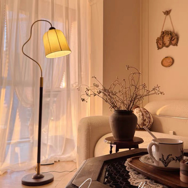 Floor Lamp with Curved Design