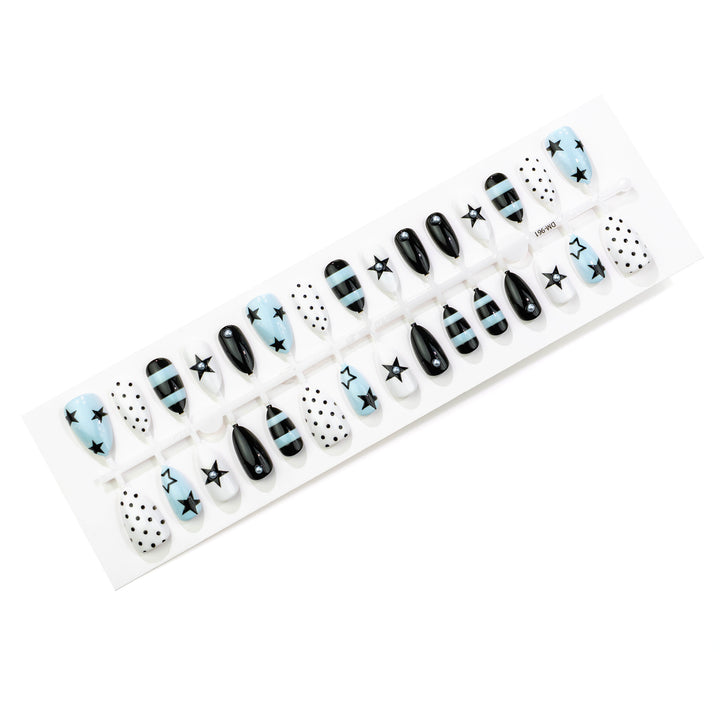 Starry Design Press-On Nail Art Set