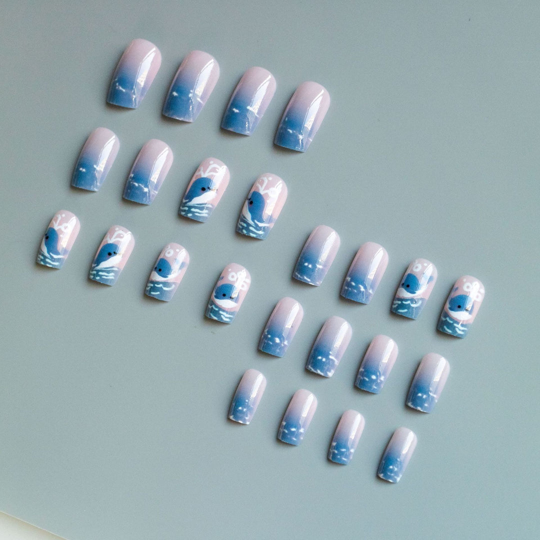 Artistic Whale-Themed Nail Art Kit