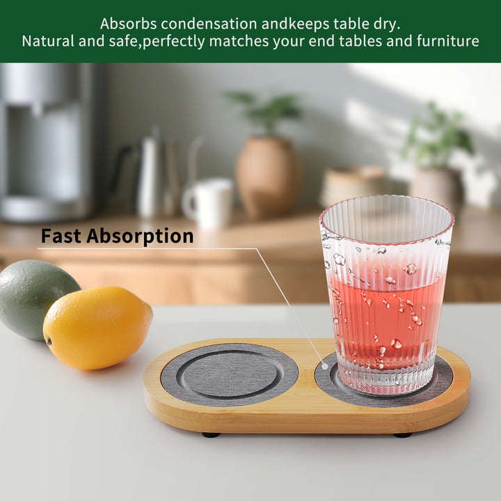 Decorative Stone Coaster Set