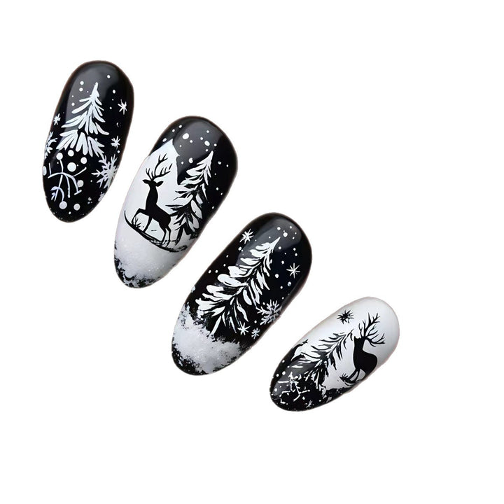 Elegant Artificial Nails in Christmas Design Kalsten