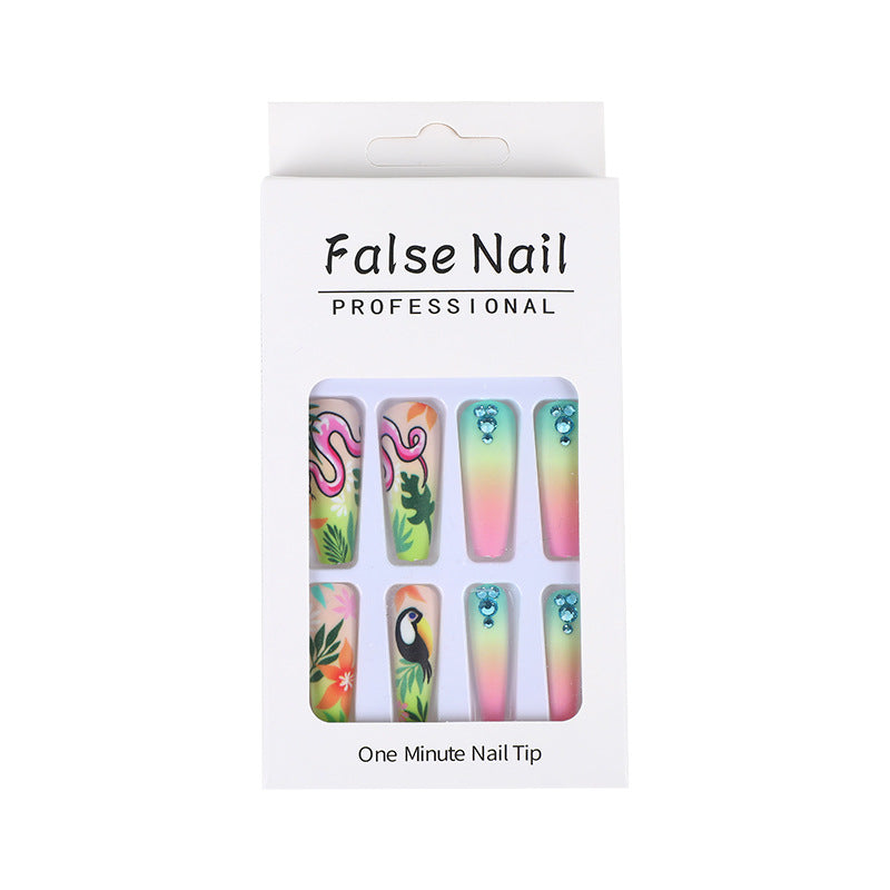 Artificial nail tips in tropical design Kalsten