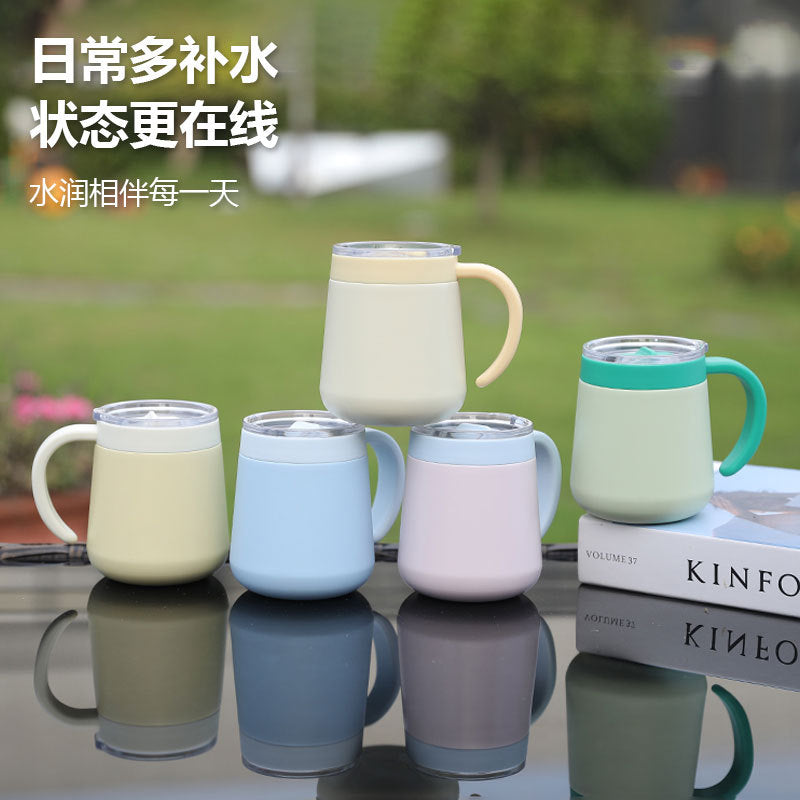 Ladies insulated mug with non-slip grip and leak-proof lid Kalsten