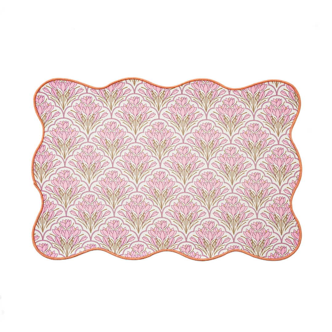 Decorative wavy table set with pomegranate and parrot motif Kalsten