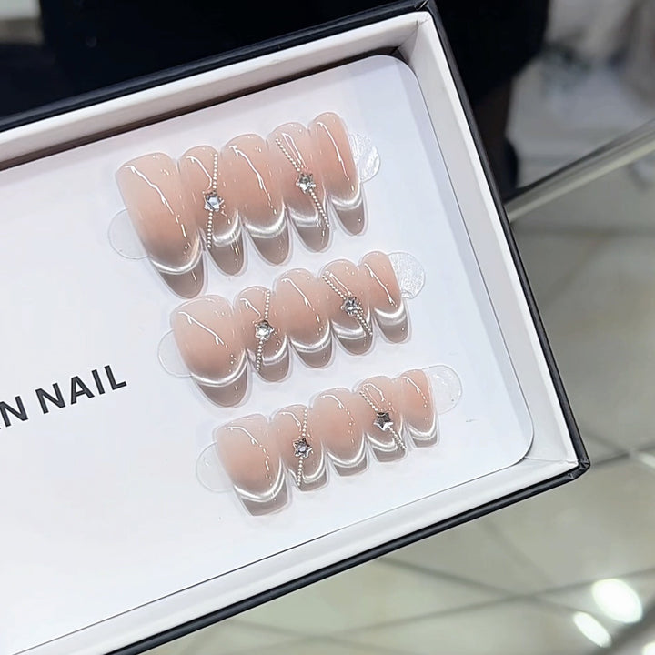 Crystal-Embellished Press-On Nail Set Kalsten