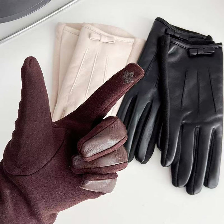 Elegant Leather Touchscreen Gloves Kalsten
