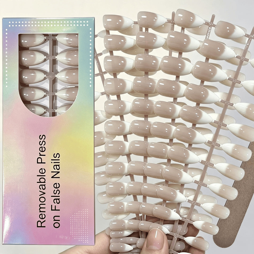 Elegant Gradient French Tip Press-On Nails Kalsten