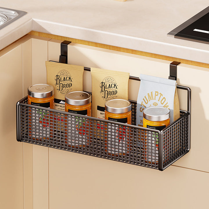 Over-Cabinet Three-Tier Mesh Hanging Pantry Organizer with Removable Baskets