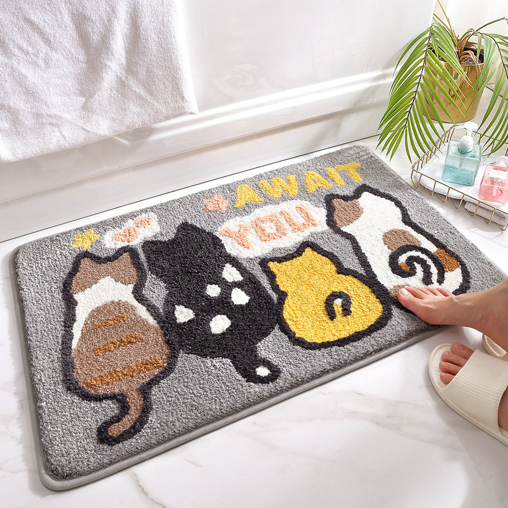 Plush Bunny-Themed Bath Mat Kalsten