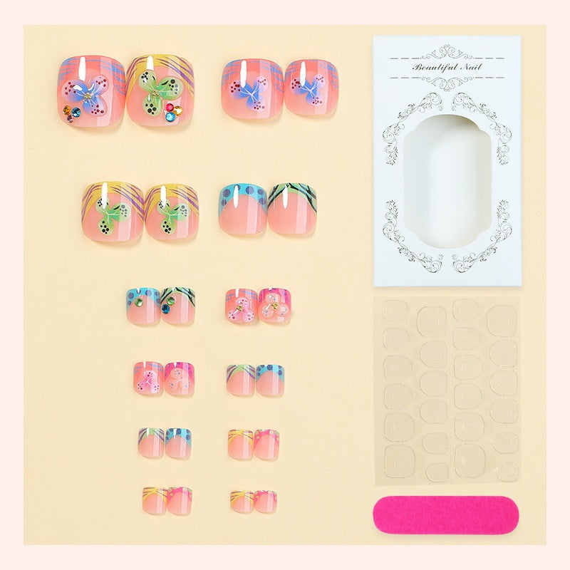 Creative nail art set with cheerful butterfly designs Kalsten