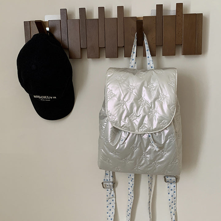 Backpack with velvet-soft upper material and elegant flap closure Kalsten
