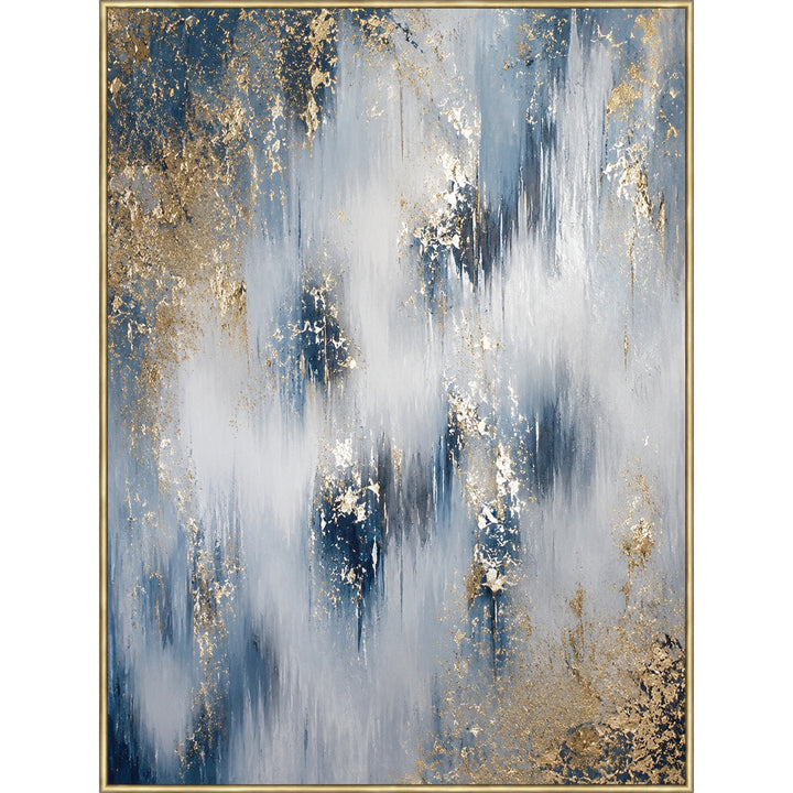 Abstract Gold Leaf Canvas Artwork