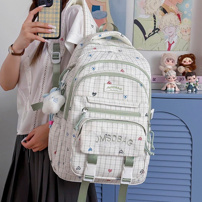 Cute Heart-Embellished Casual Backpack Kalsten