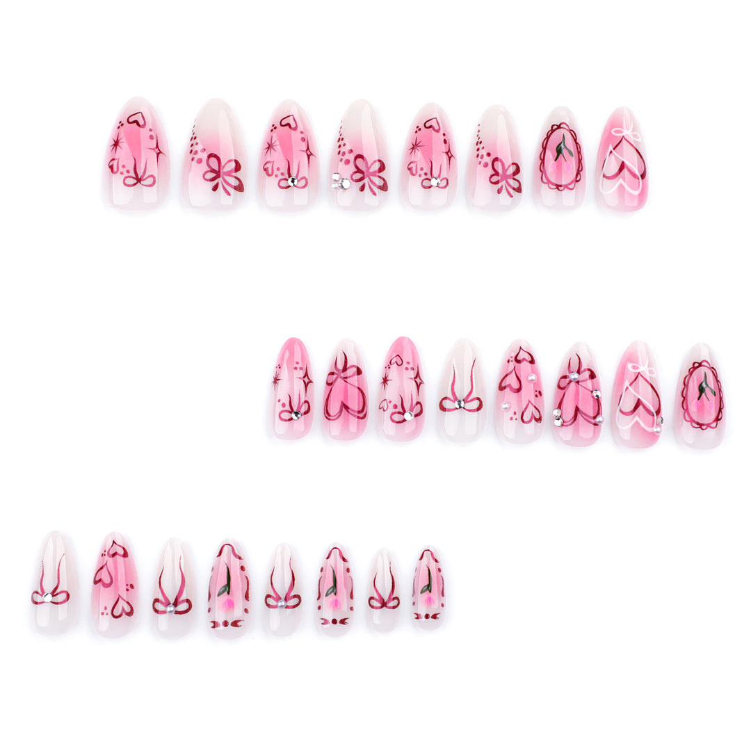 Artful Nail Art with Romantic Heart Design Kalsten