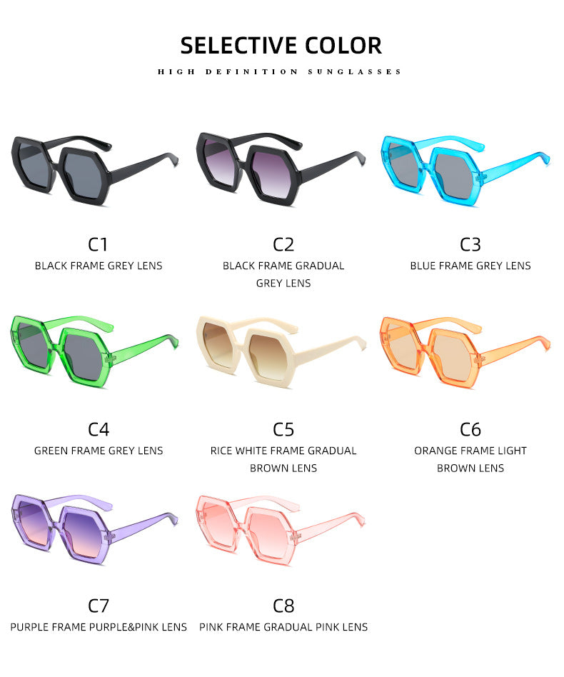 Ladies hexagonal sunglasses with comfortable frame Kalsten