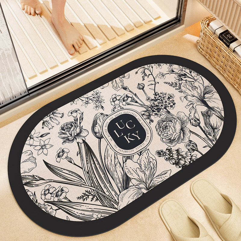 Stylish Floral Bath Mat