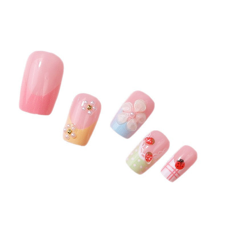 Floral Press-On Nail Art Set Kalsten