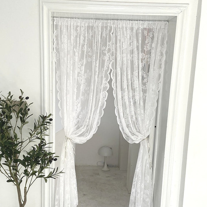 Elegant Lace Window Drapery