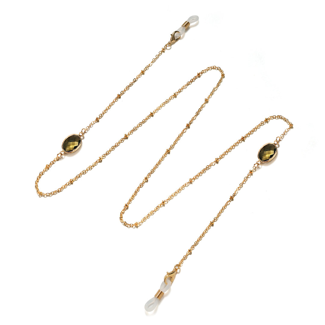 Chic Gemstone-Accented Eyewear Chain Kalsten