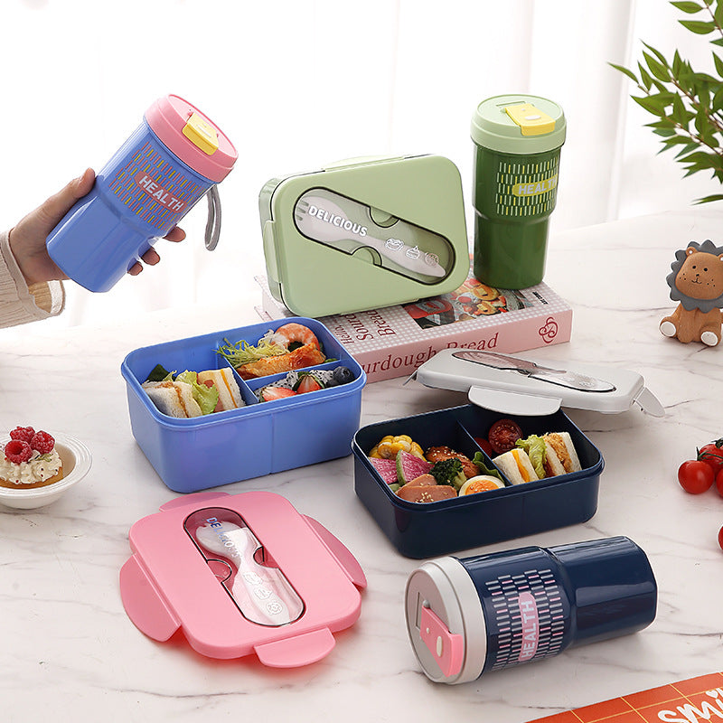 Multi-Compartment Food Storage Bento Box with Airtight Lid