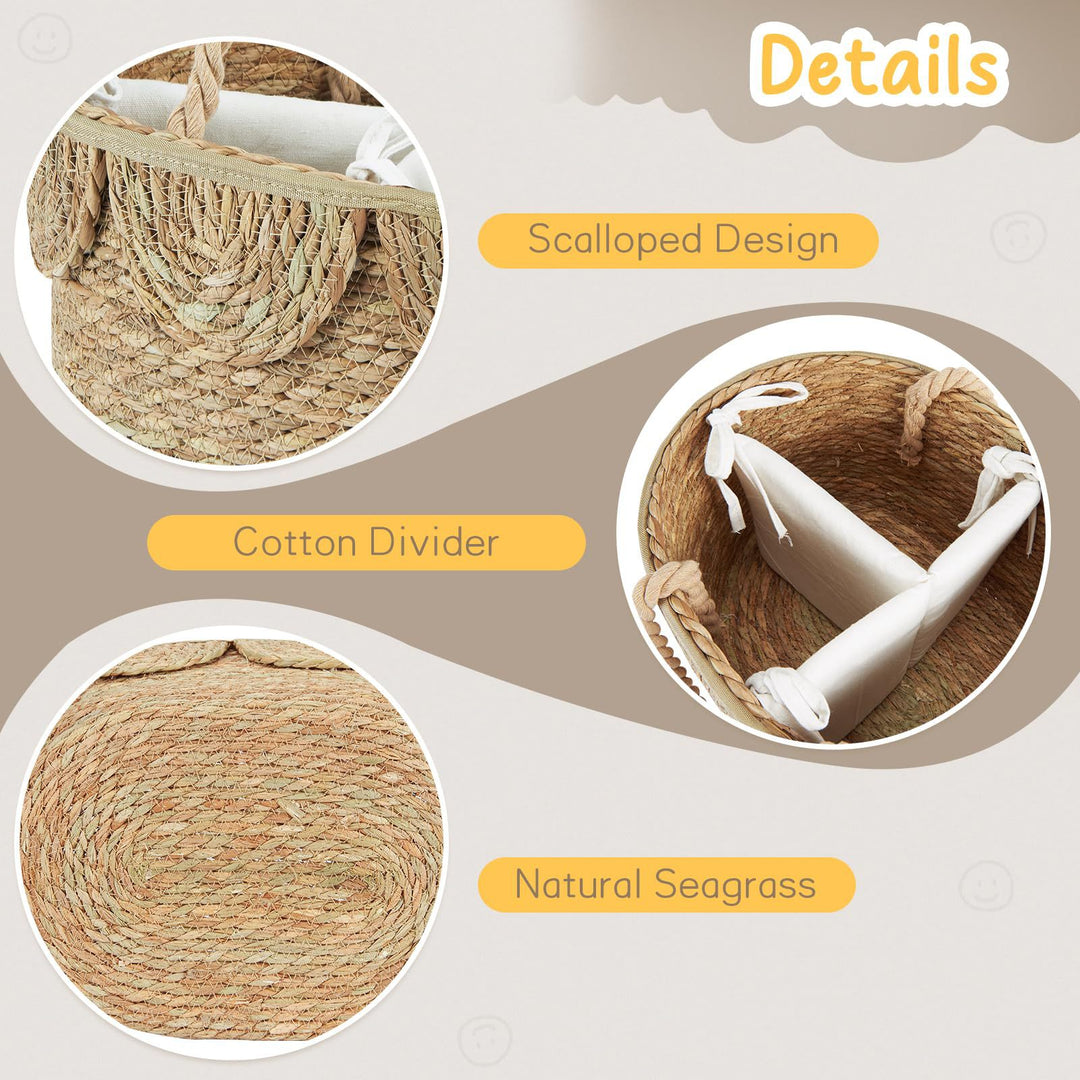 Handwoven decorative basket with ruffles Kalsten