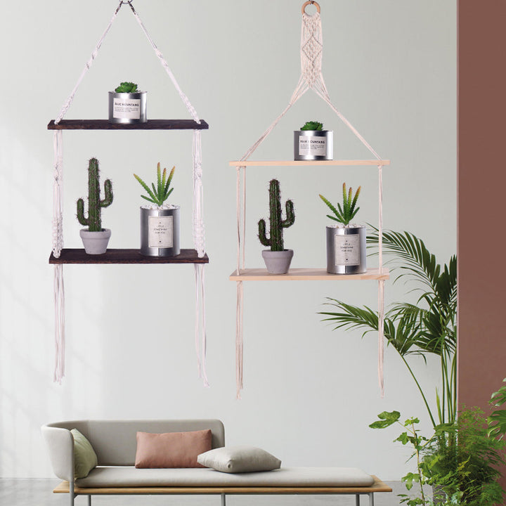 Decorative Macramé Plant Shelf