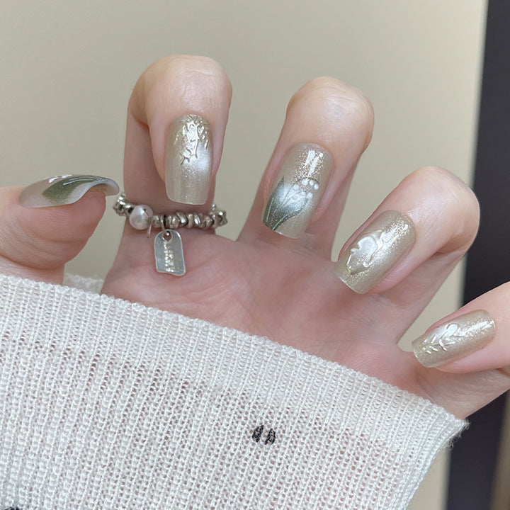 Elegant Floral Press-On Nail Set Kalsten 1789388748