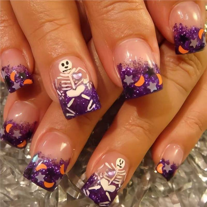 Creative Halloween-Inspired Press-On Nail Art Kalsten