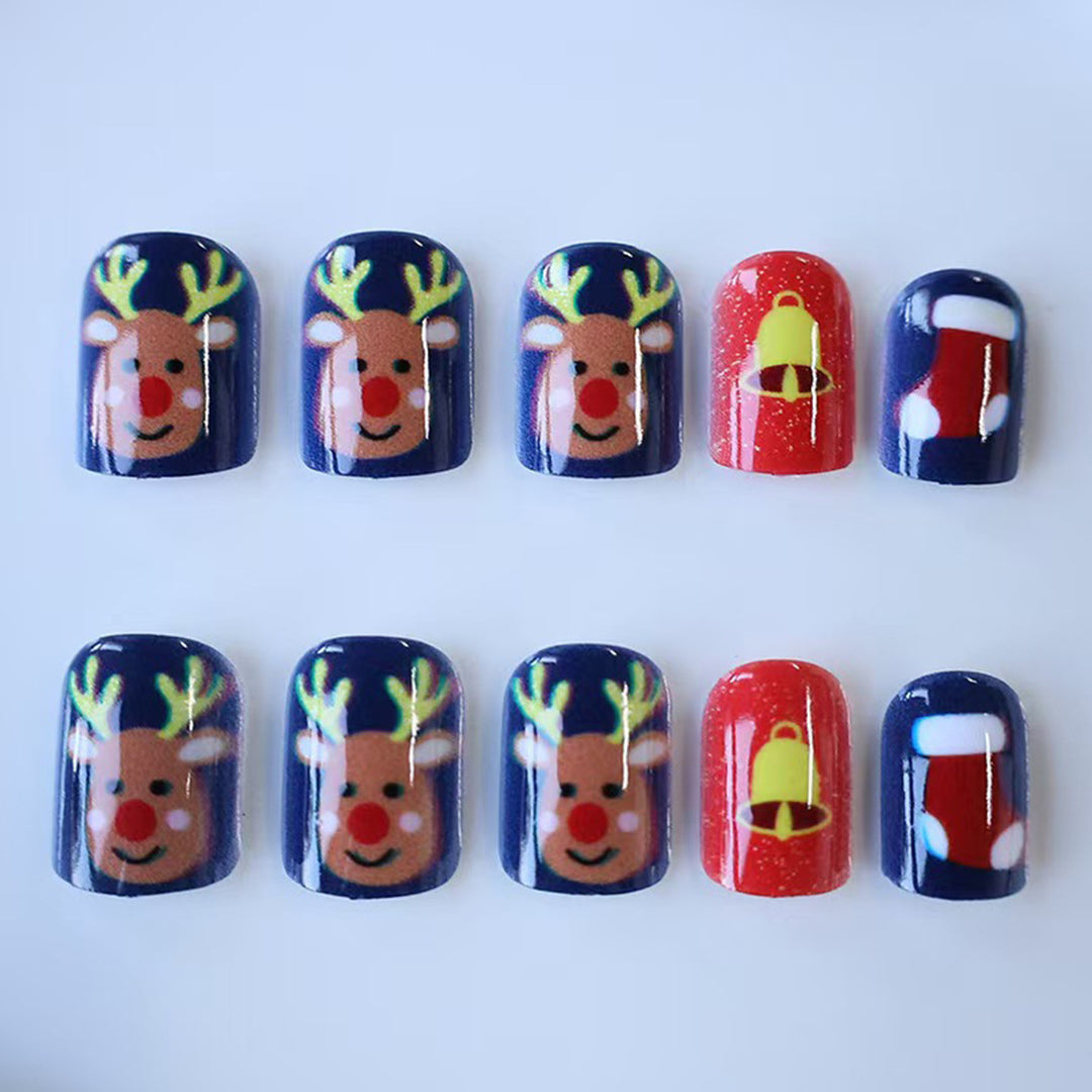 Festive artificial nails with Christmas design Kalsten