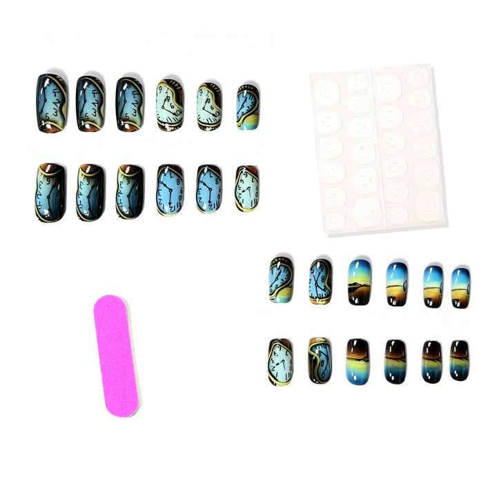 Artistic Time-Themed Nail Art Kalsten