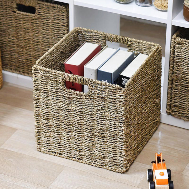 Rectangular Natural Fiber Storage Basket Kalsten
