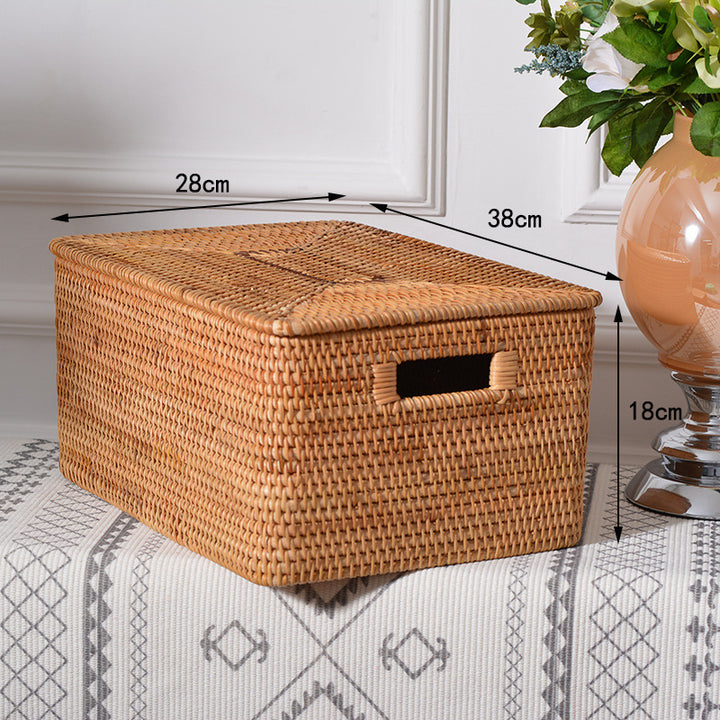 Women rectangular rattan storage basket Kalsten