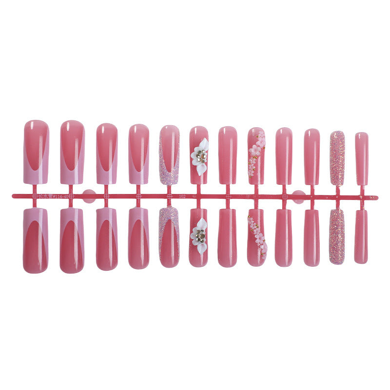 Elegant Floral Press-On Nail Art Set Kalsten 1788496102