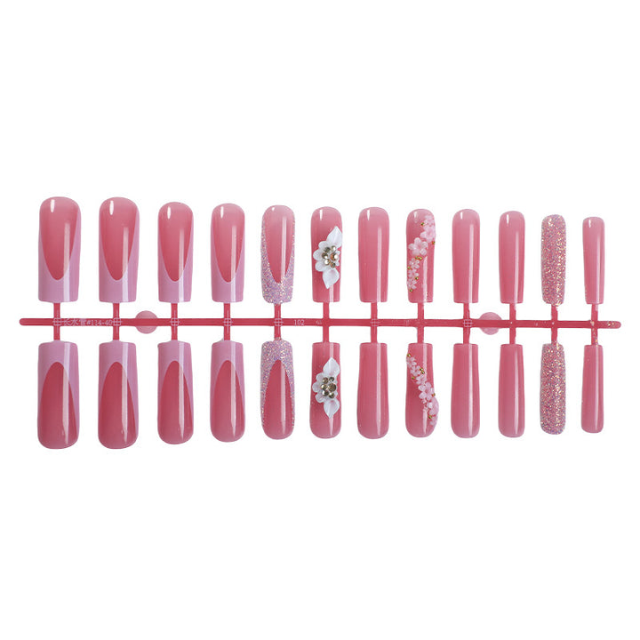 Elegant Floral Press-On Nail Art Set Kalsten 1788496102