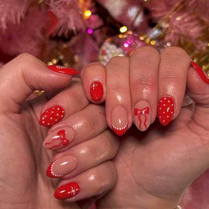 Artificial nails with festive Christmas design Kalsten