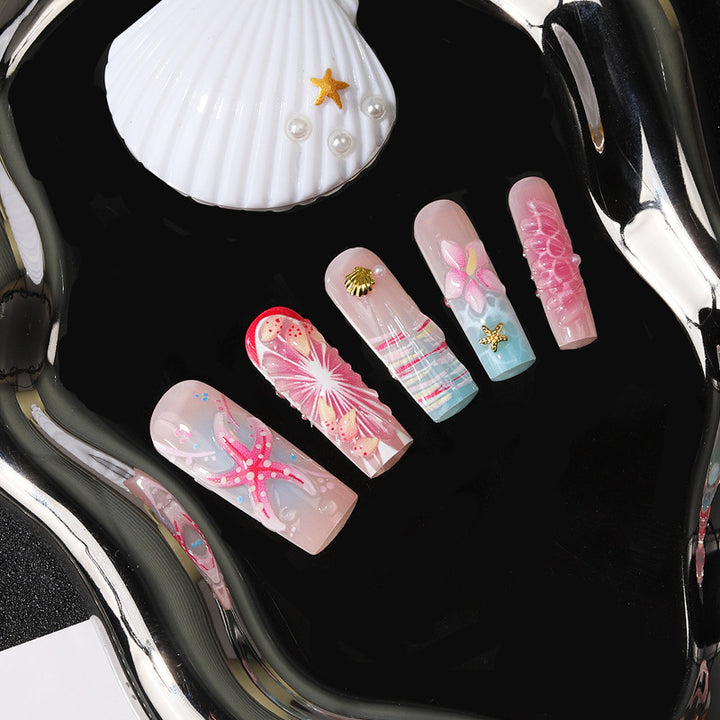 Tropical Ocean-Inspired Press-On Nail Set Kalsten