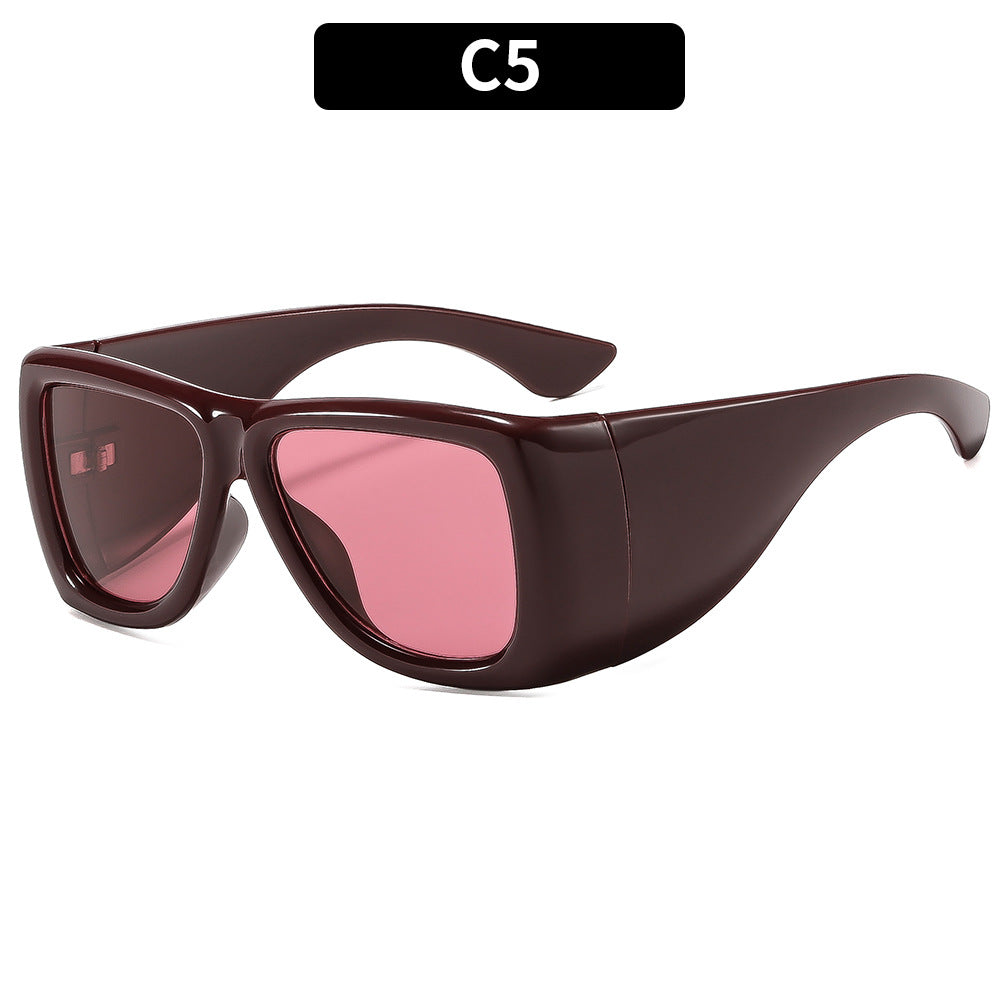 Bold Avant-Garde Shield Sunglasses