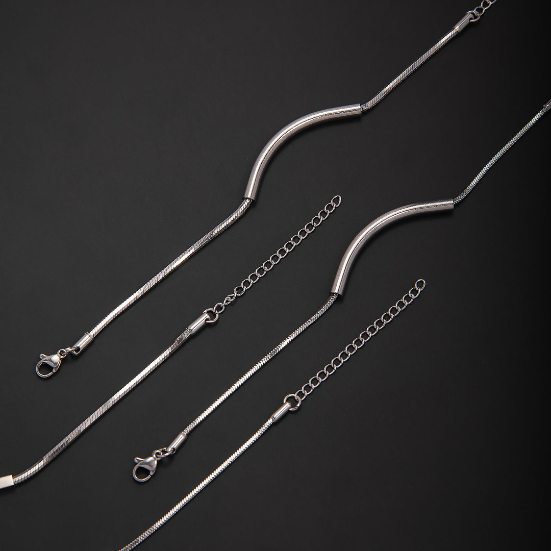 Elegant Minimalist Silver Chain Bracelet Kalsten