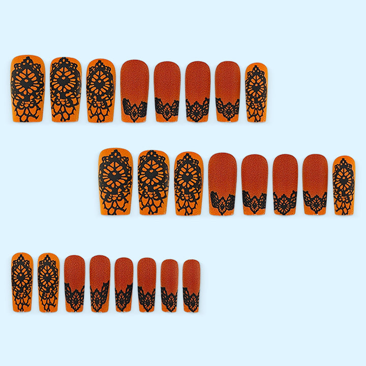 Artificial nails with floral tips pattern Kalsten