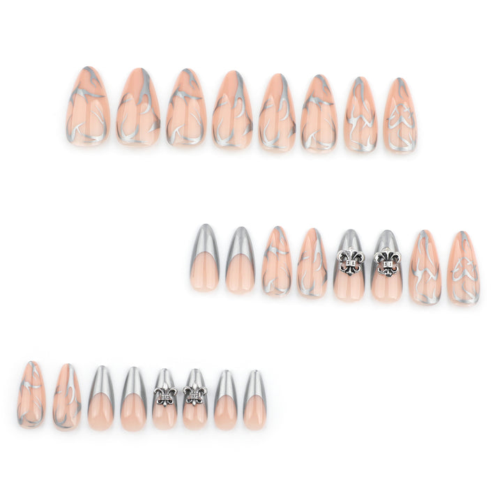 Artful stiletto nails with elegant accents Kalsten