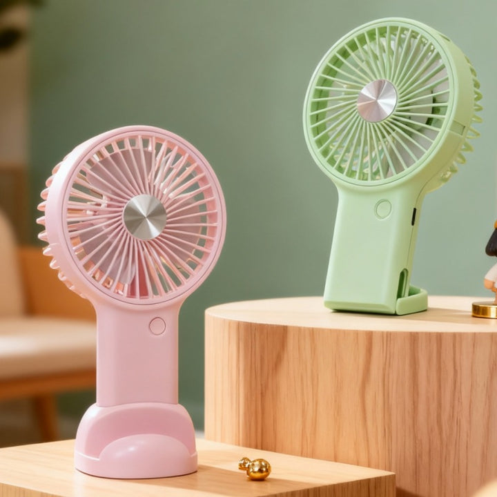 Women's Portable Handheld Fan with Powerful Battery and USB Charging Function Kalsten