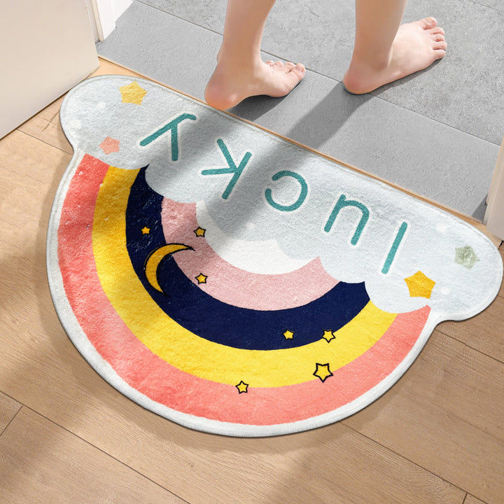 Rainbow-Themed Soft Bathroom Mat