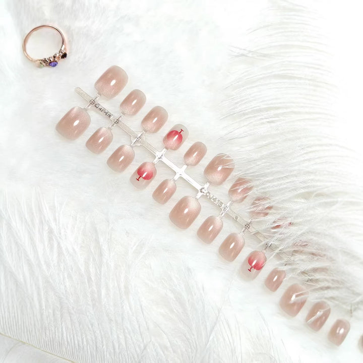 Elegant artificial nails with glitter and cocktail design Kalsten